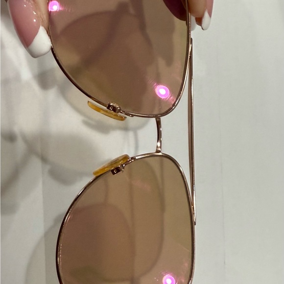 Michael Kors Collection Gold Sunglasses Aviator Style - Picture 7 of 8